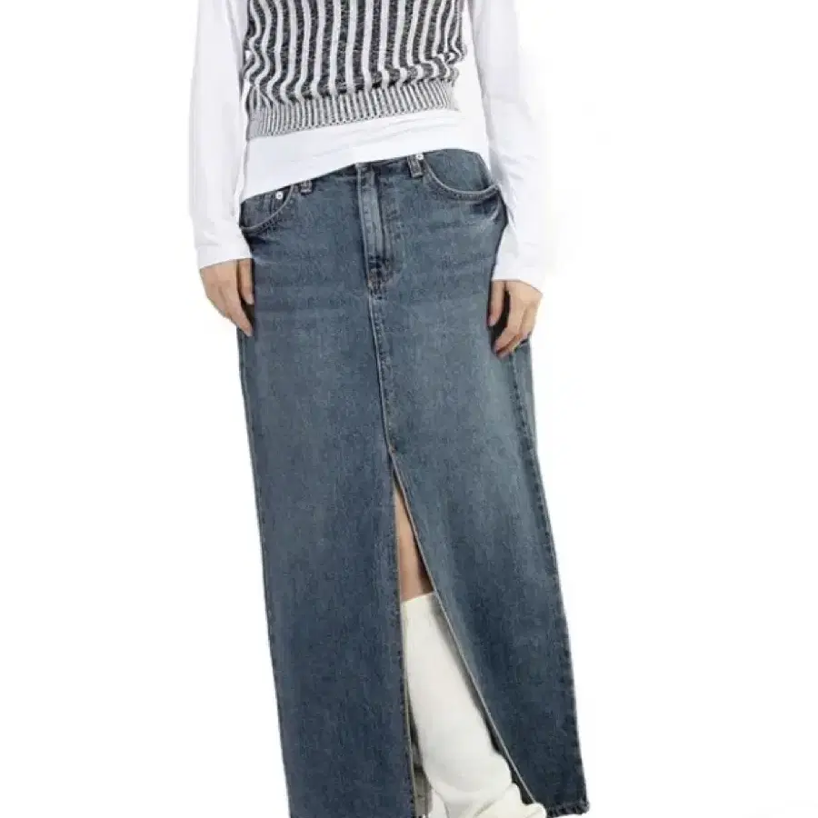 릿킴 CARPENTER DENIM LONG SKIRT