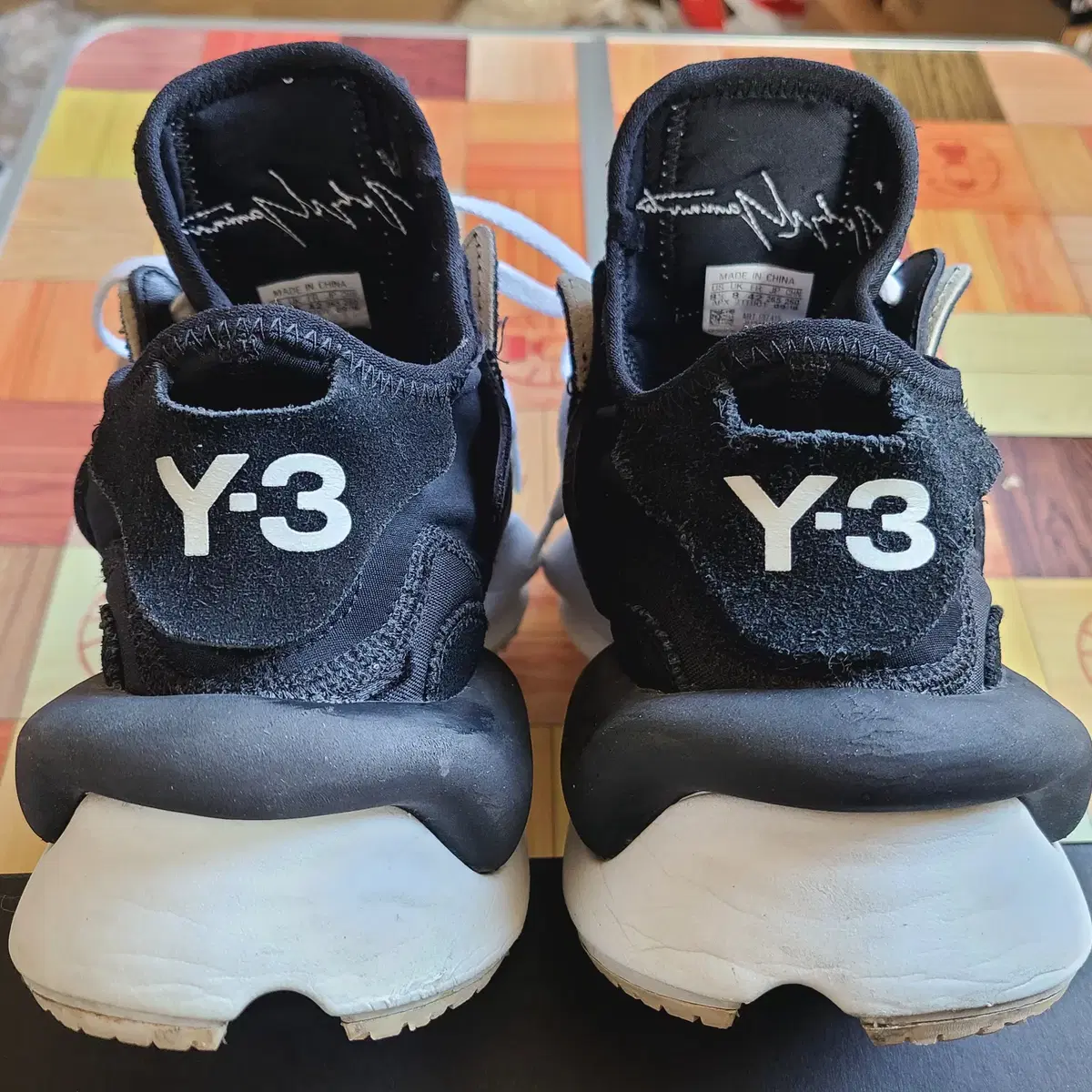 Y-3 카이와 블랙 화이트 요지야마모토 265 비브람 밑창보강 y3