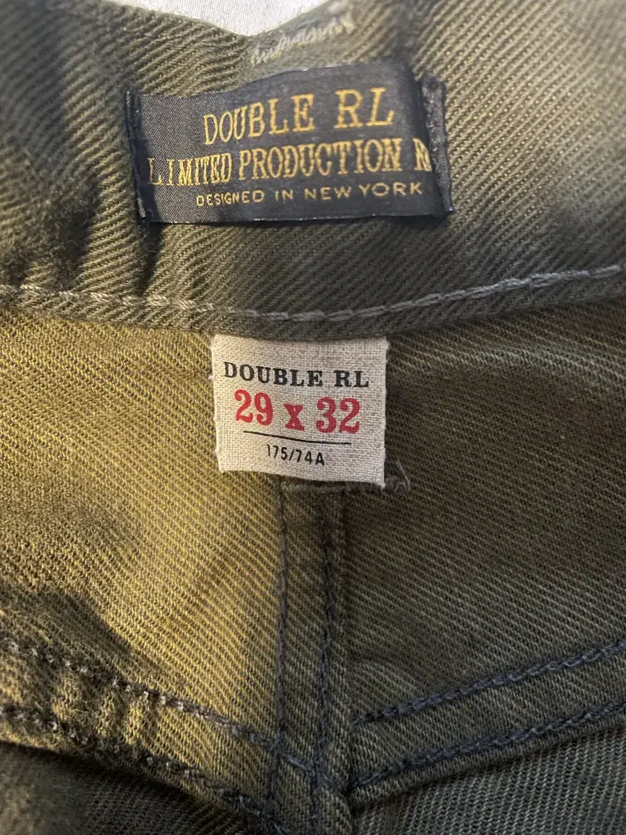 RRL Double L Limited Edition Olive Selvedge Jin 29x32