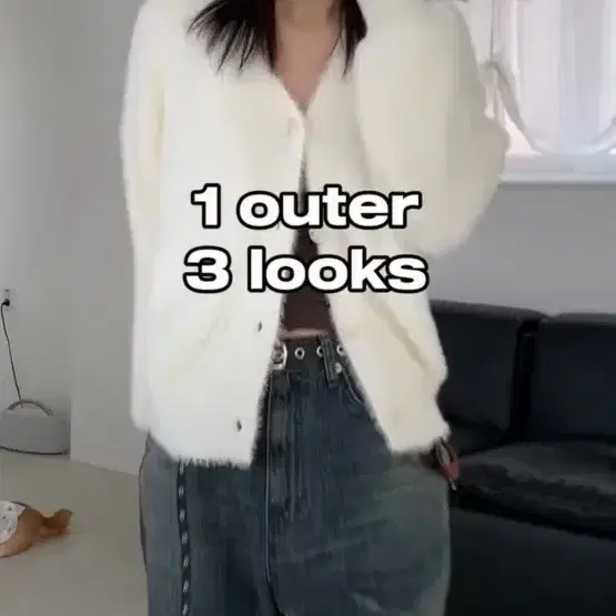 서울베이스드 ROOKIE FUR CARDIGAN (퍼 가디건)