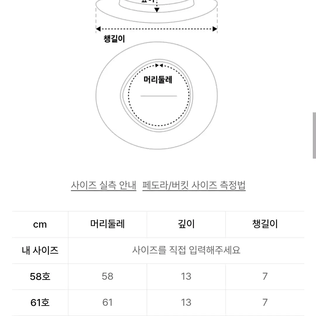 루오에스팩 버킷햇 61호