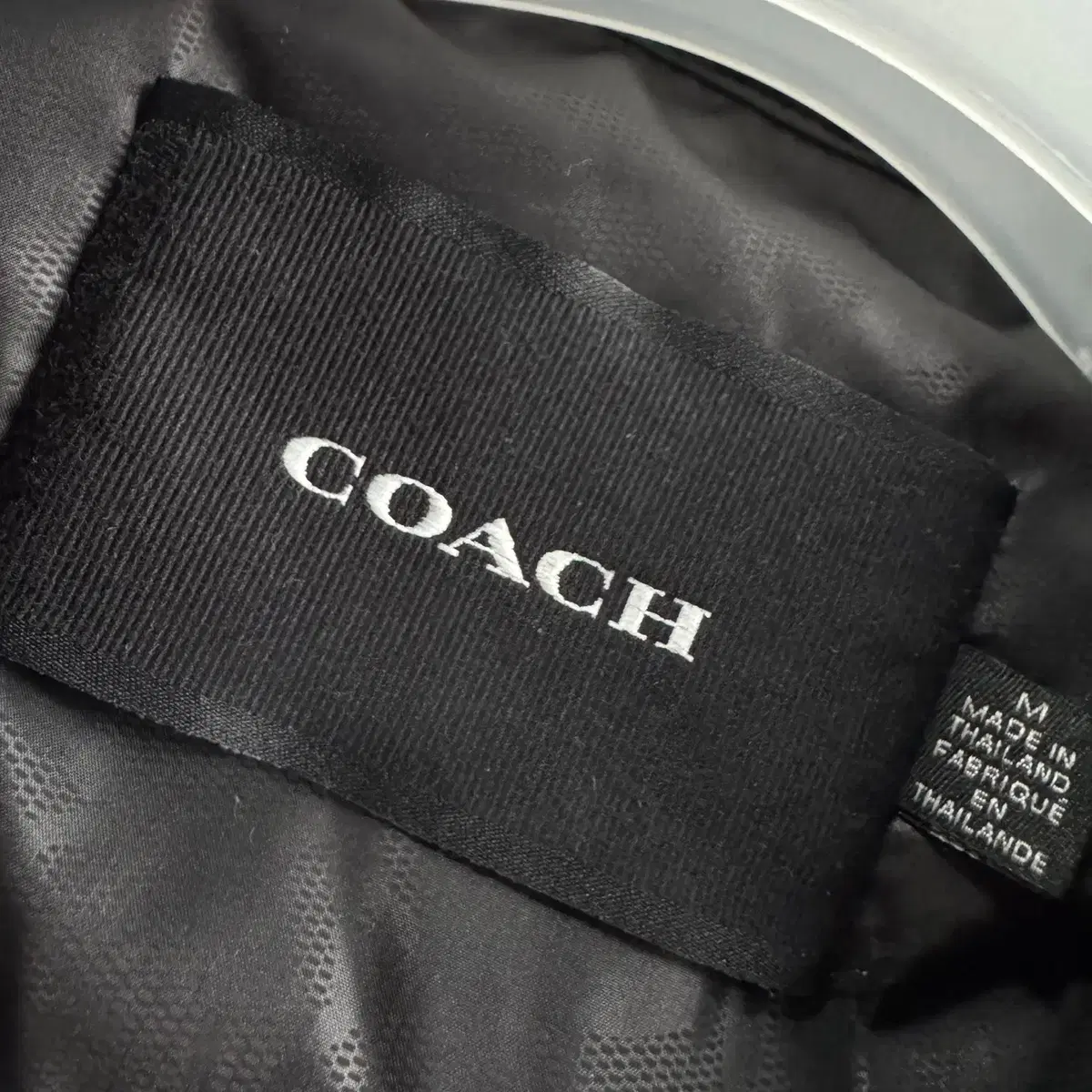 코치 COACH 퀼티드 체크 패딩 셔츠 자켓