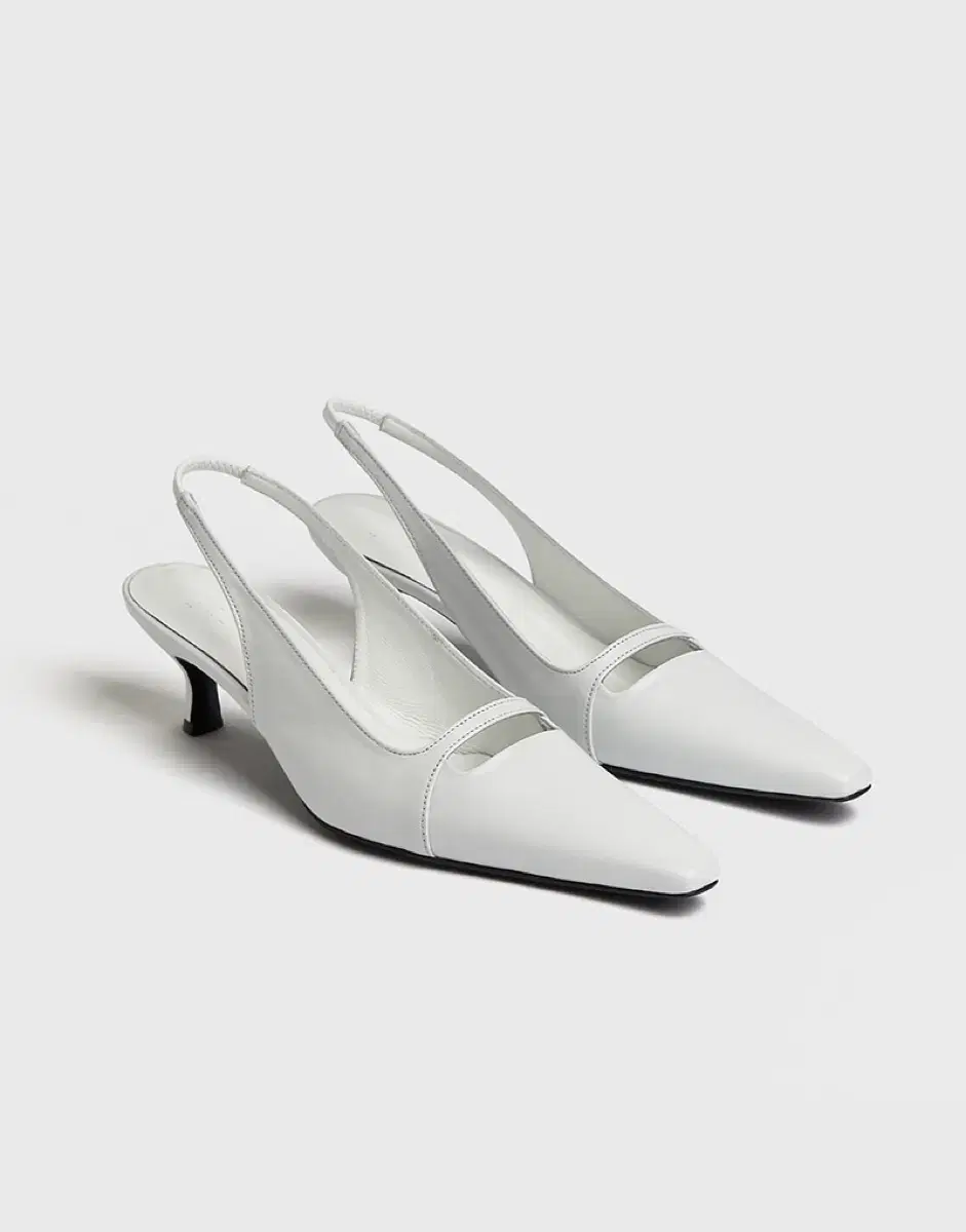 피에톤 pieton CARA sling-back pumps_white