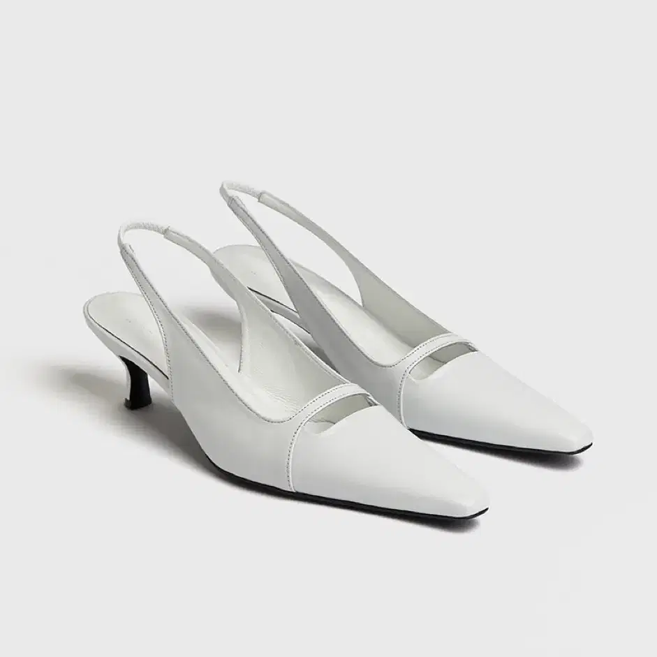 피에톤 pieton CARA sling-back pumps_white