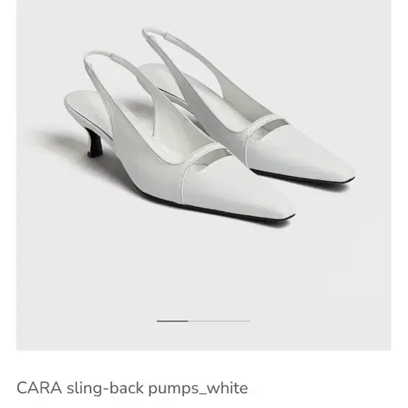 피에톤 pieton CARA sling-back pumps_white