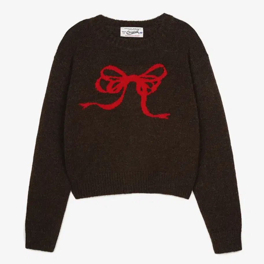 벤시몽 리본 니트 RIBBON JACQUARD KNIT BROWN