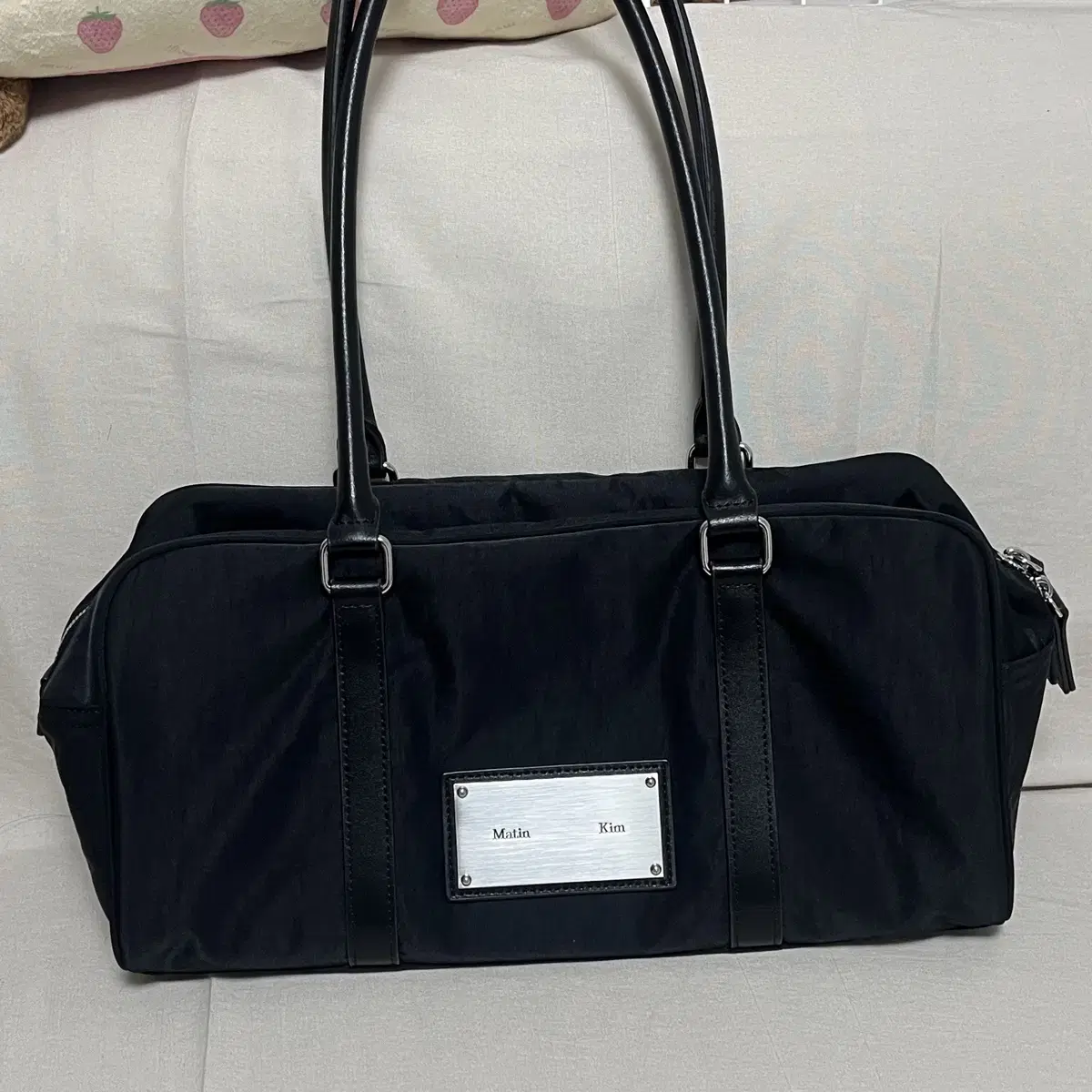 [3회사용] 마뗑킴 SPORTY TOTE BAG 블랙