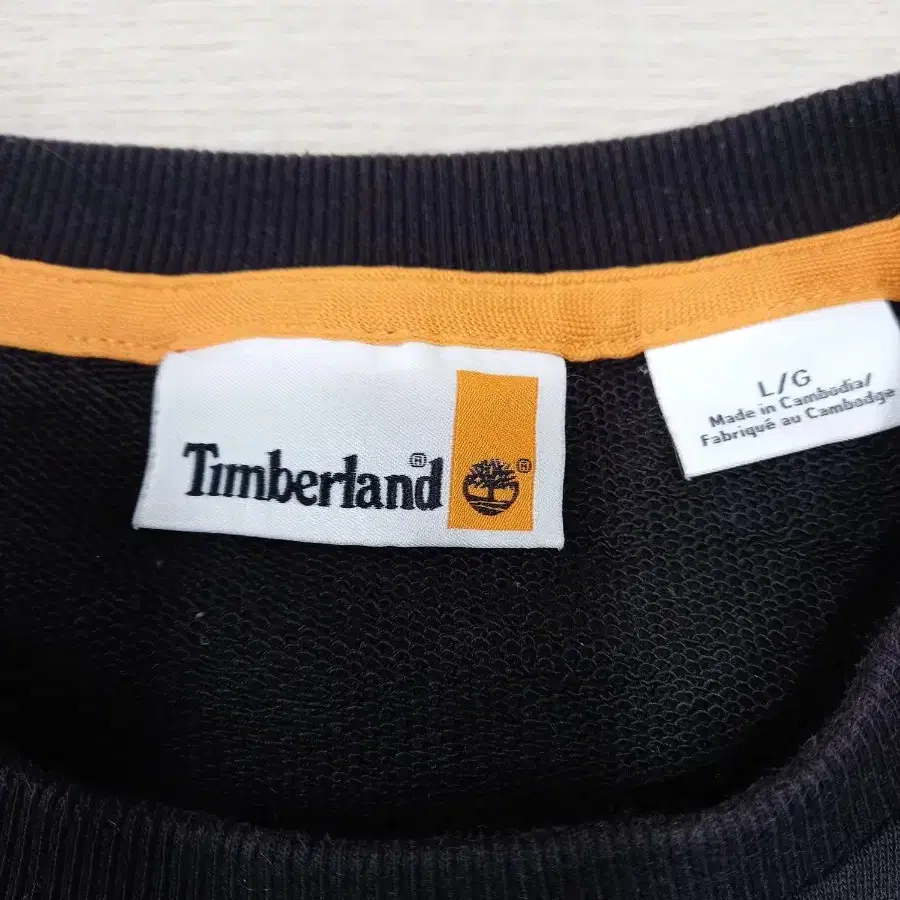 L100 Timberland 면 맨투맨 블랙 L-546