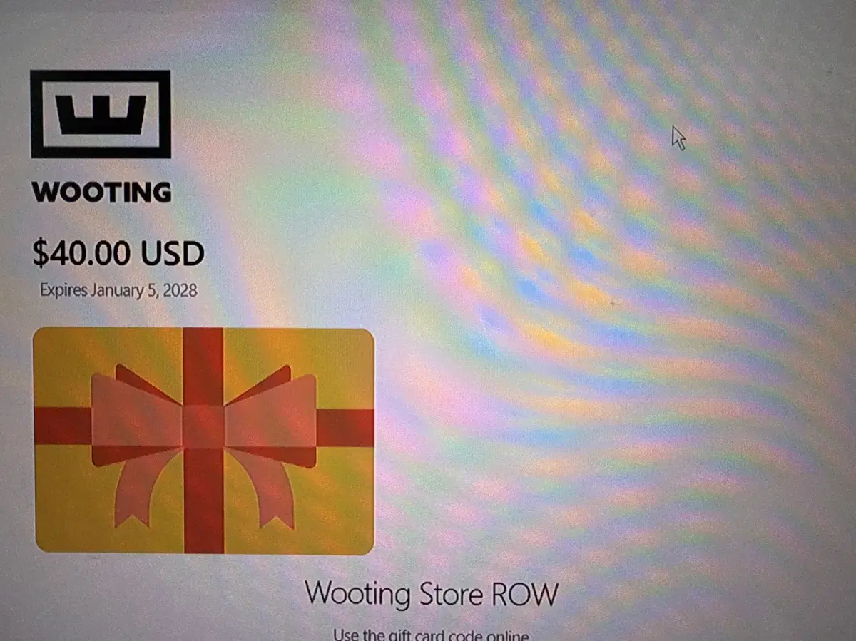 Wootingwooting sells $40 giftcards