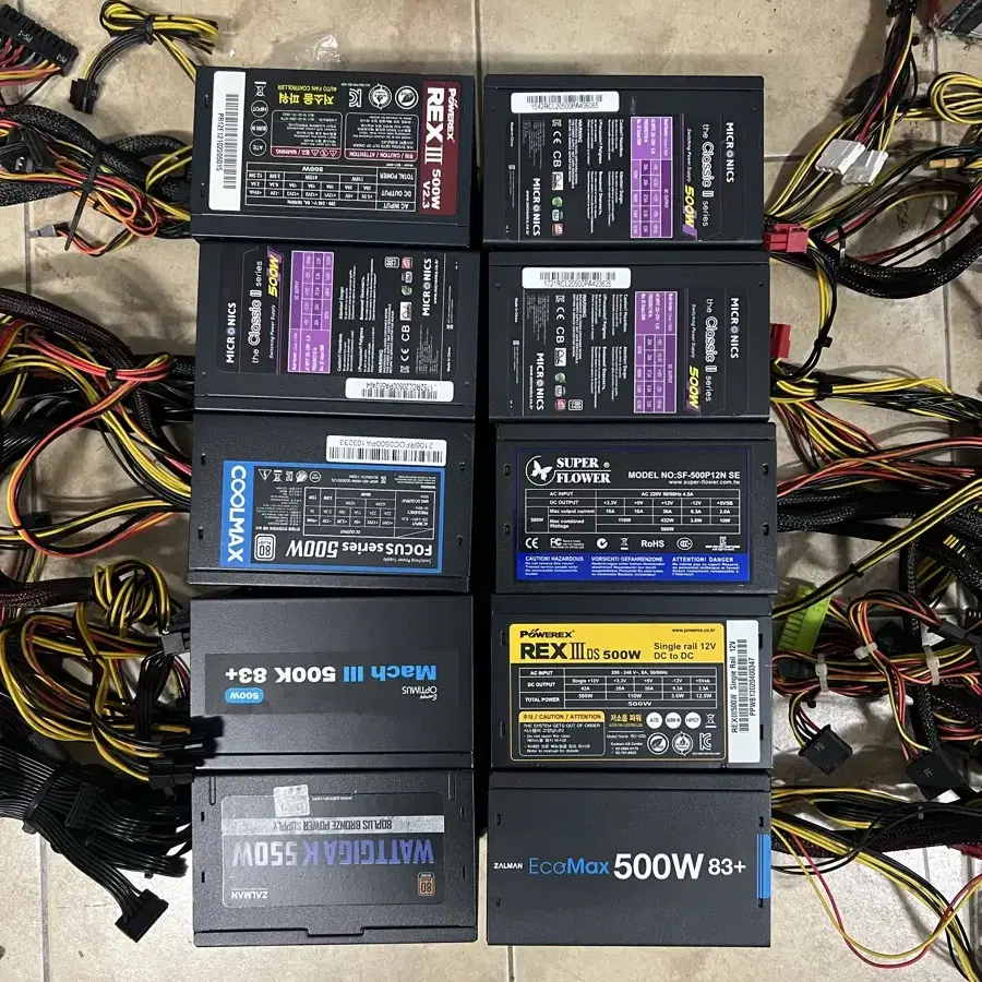 브랜드 파워서플라이 500W 일괄판매 합니다! 1번