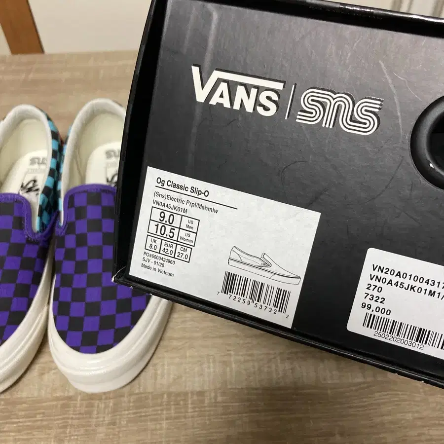 [남자 신발] vans x sns 반스 x sns 슬립온 270