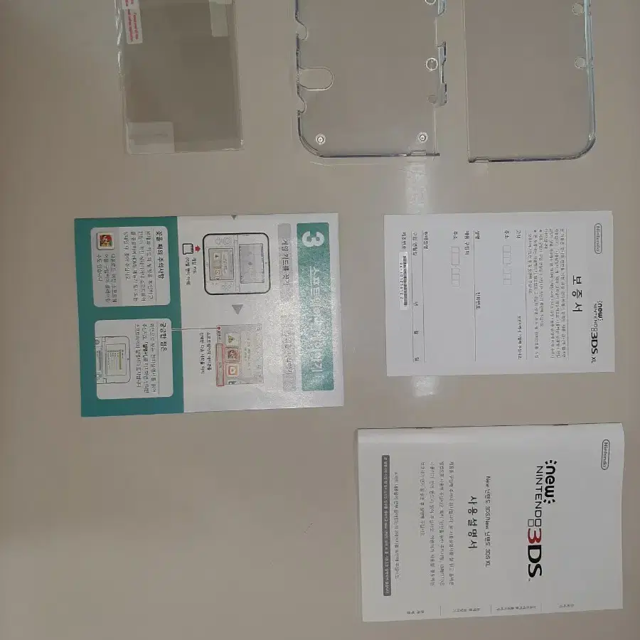 닌텐도 new 3ds xl, 게임칩 4개, 구성품들