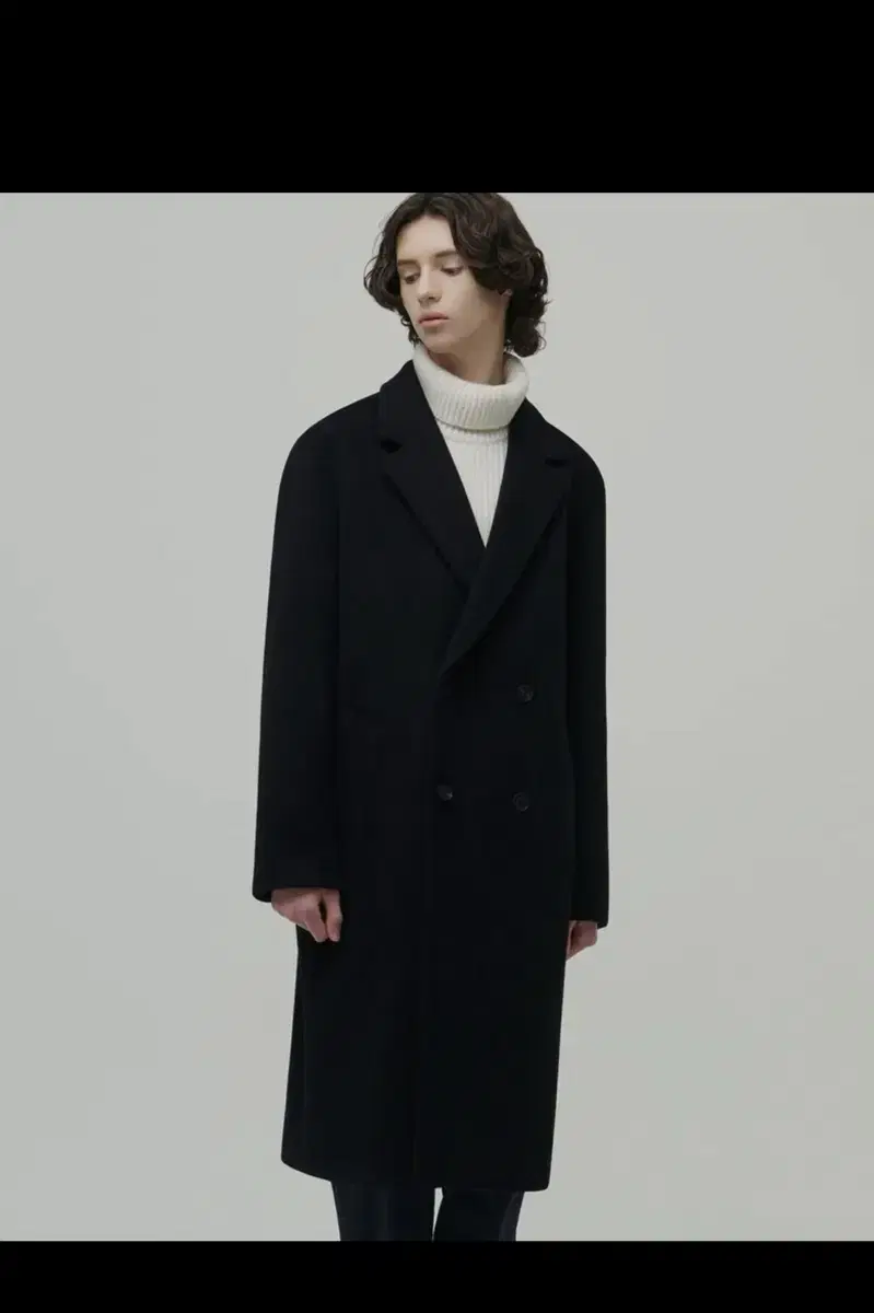 (L) Gentleman's Standard Cashmere-blend Oversized Notched Double Coat