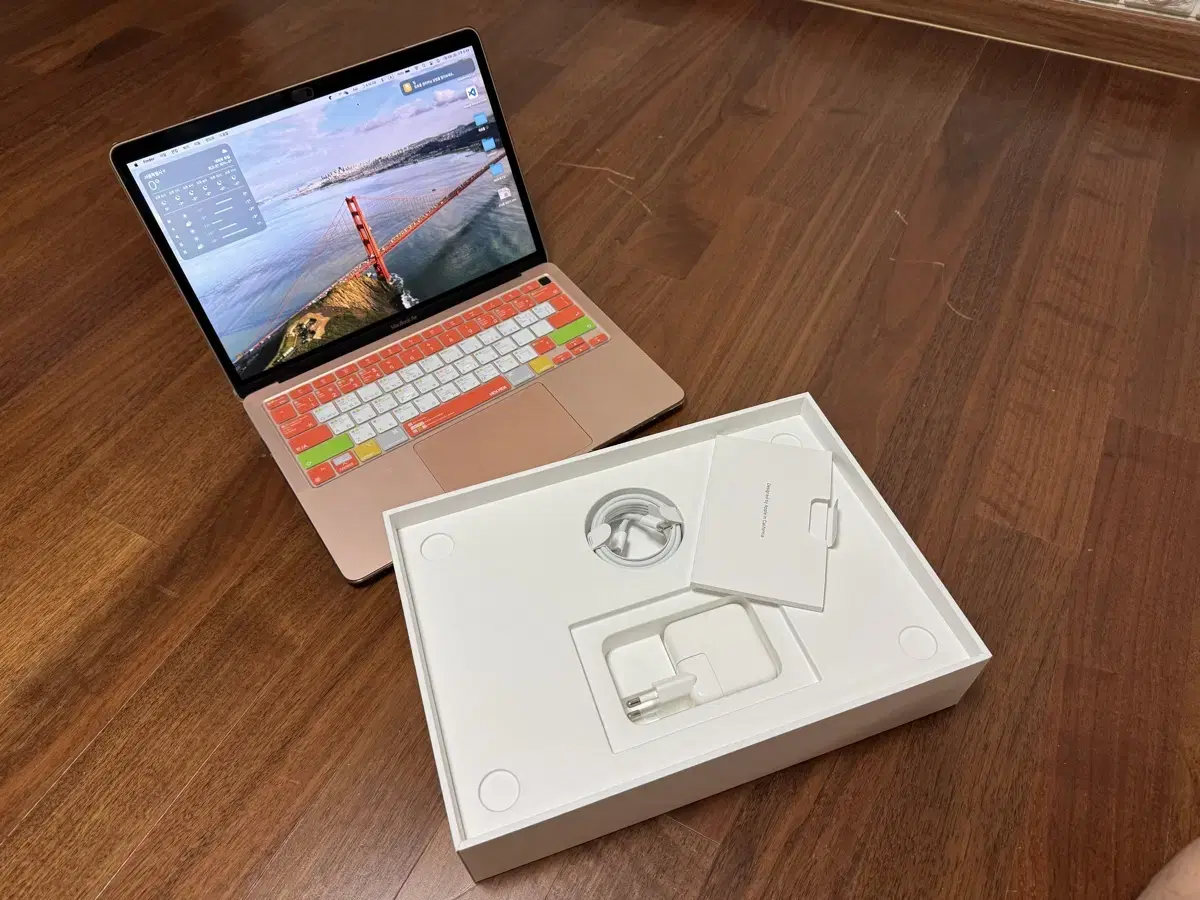 M1 MacBook Air Base Rose Gold Class S Battery 97% (Full Box)