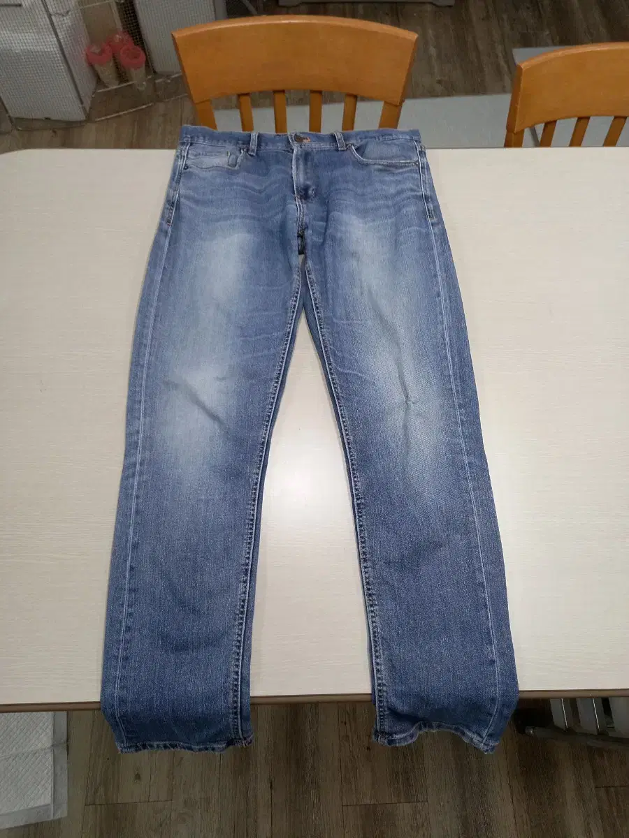 34 ZARA JEANS 워싱 스판 슬림일자진 34-430