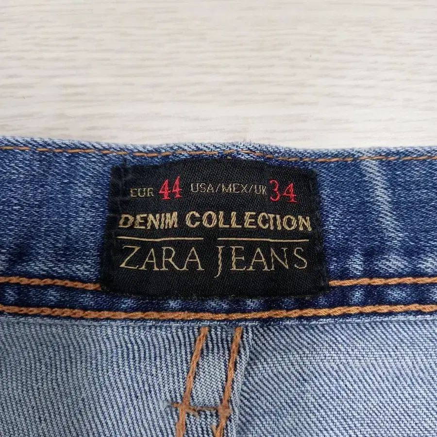 34 ZARA JEANS 워싱 스판 슬림일자진 34-430