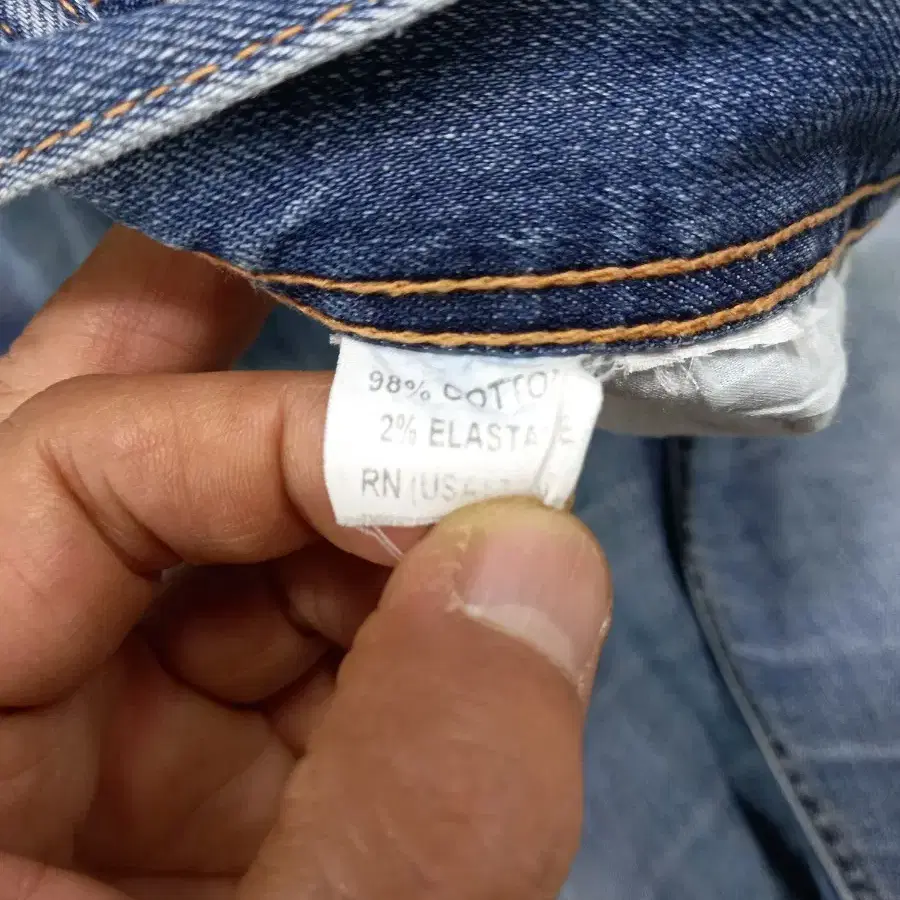 34 ZARA JEANS 워싱 스판 슬림일자진 34-430