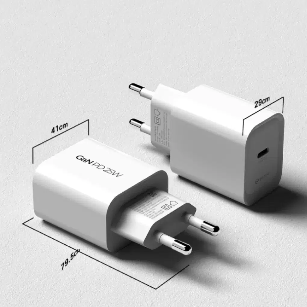 [KC인증] Gan 20w/25w ctoc고속 충전 어댑터 100개