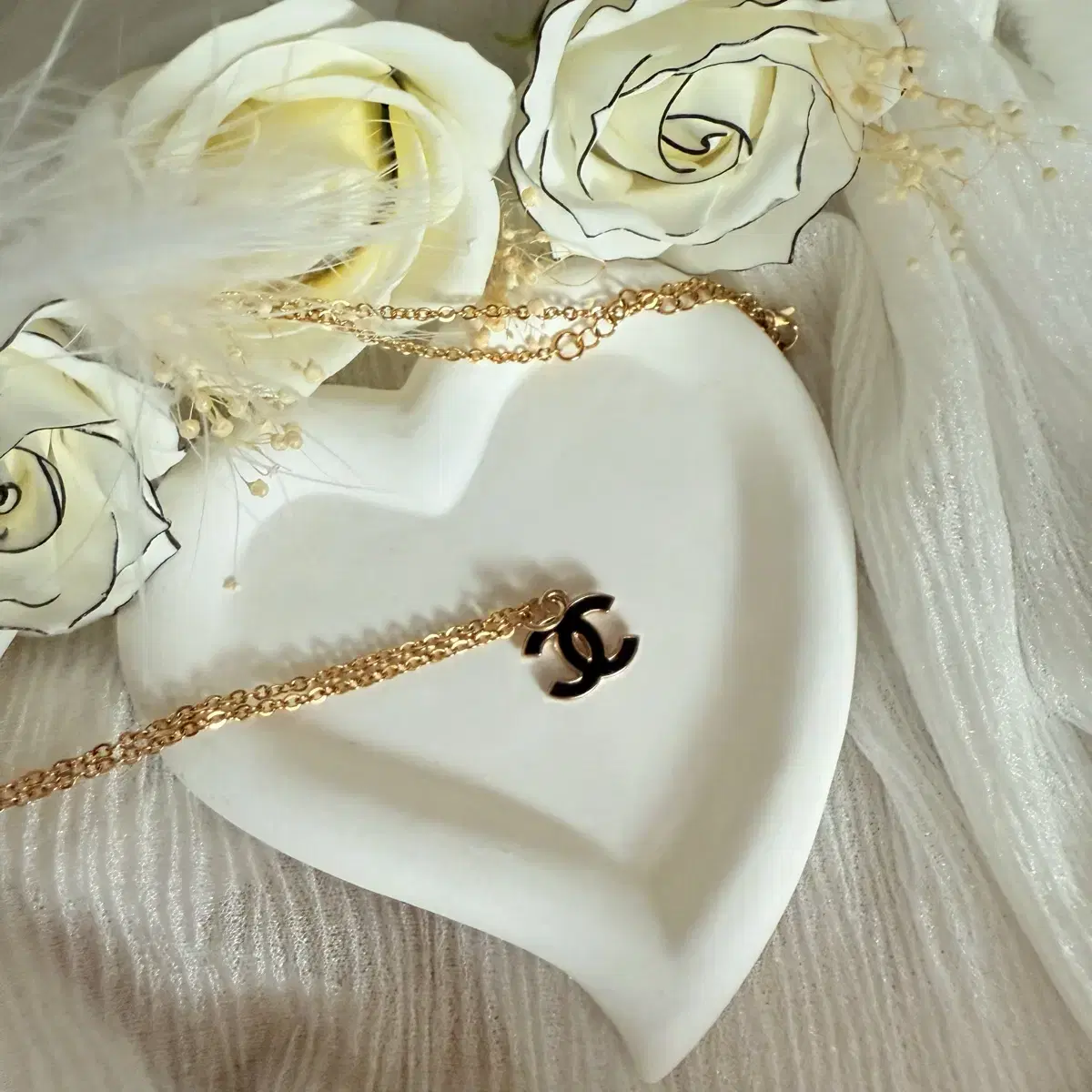 Chanel CC Minilogo Gold Necklace