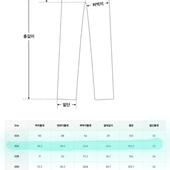 새상품) 미쏘 와이드 청바지