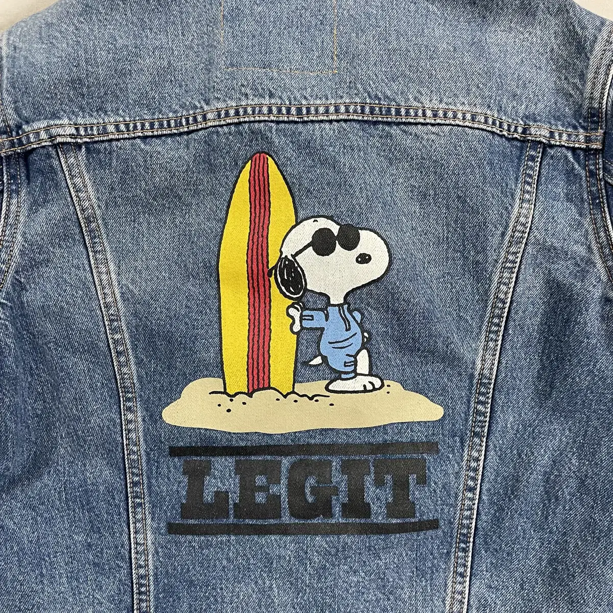 Levis x Snoopy 리바이스 스누피 피너츠 콜라보 데님자켓 S