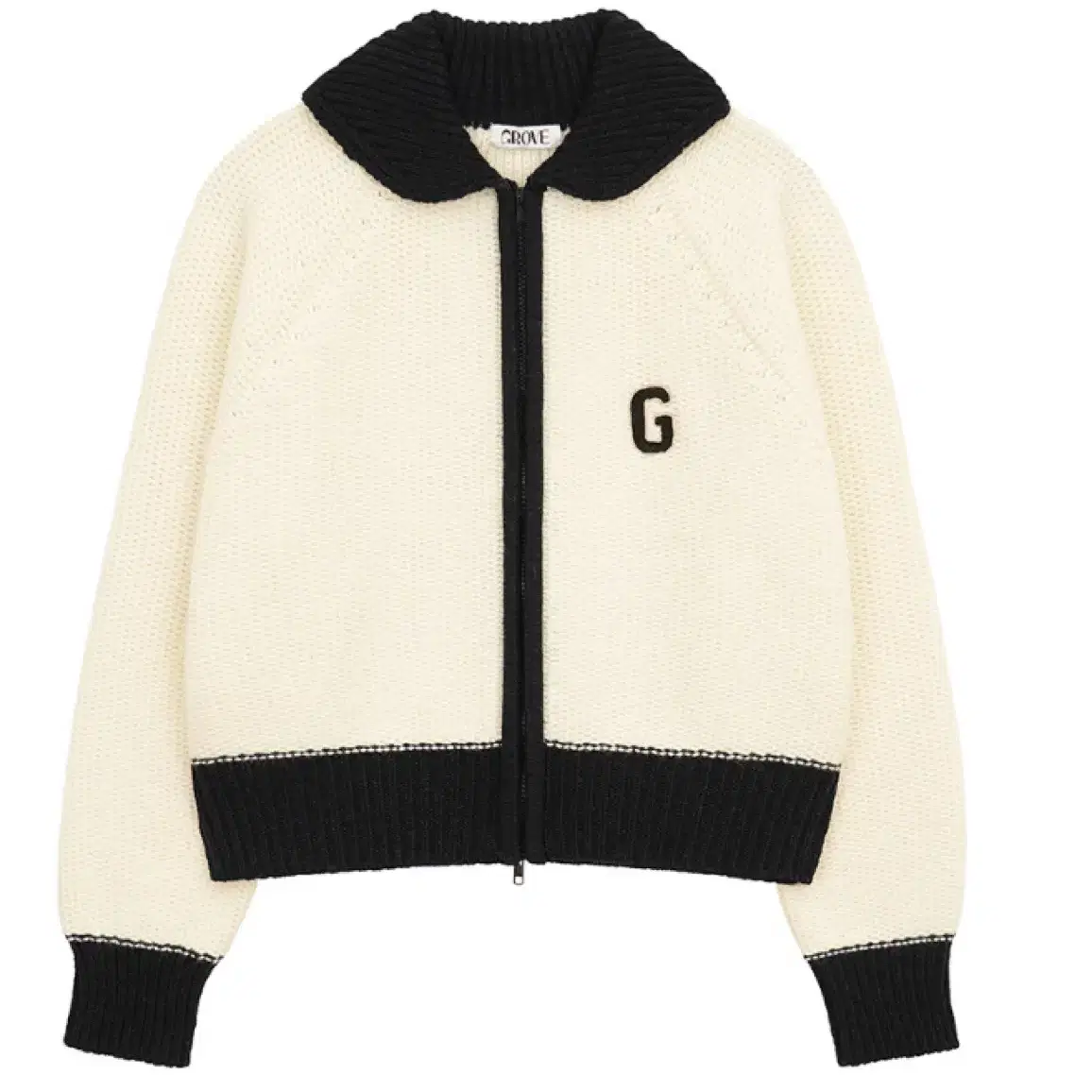 그로브스토어 grove GLEE CARDIGAN 아이보리&블랙