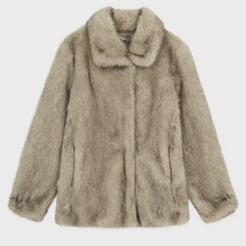 시눈 Heavy Mix Fur Jacket (Ash Brown)