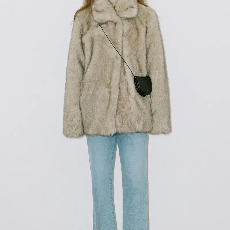 시눈 Heavy Mix Fur Jacket (Ash Brown)