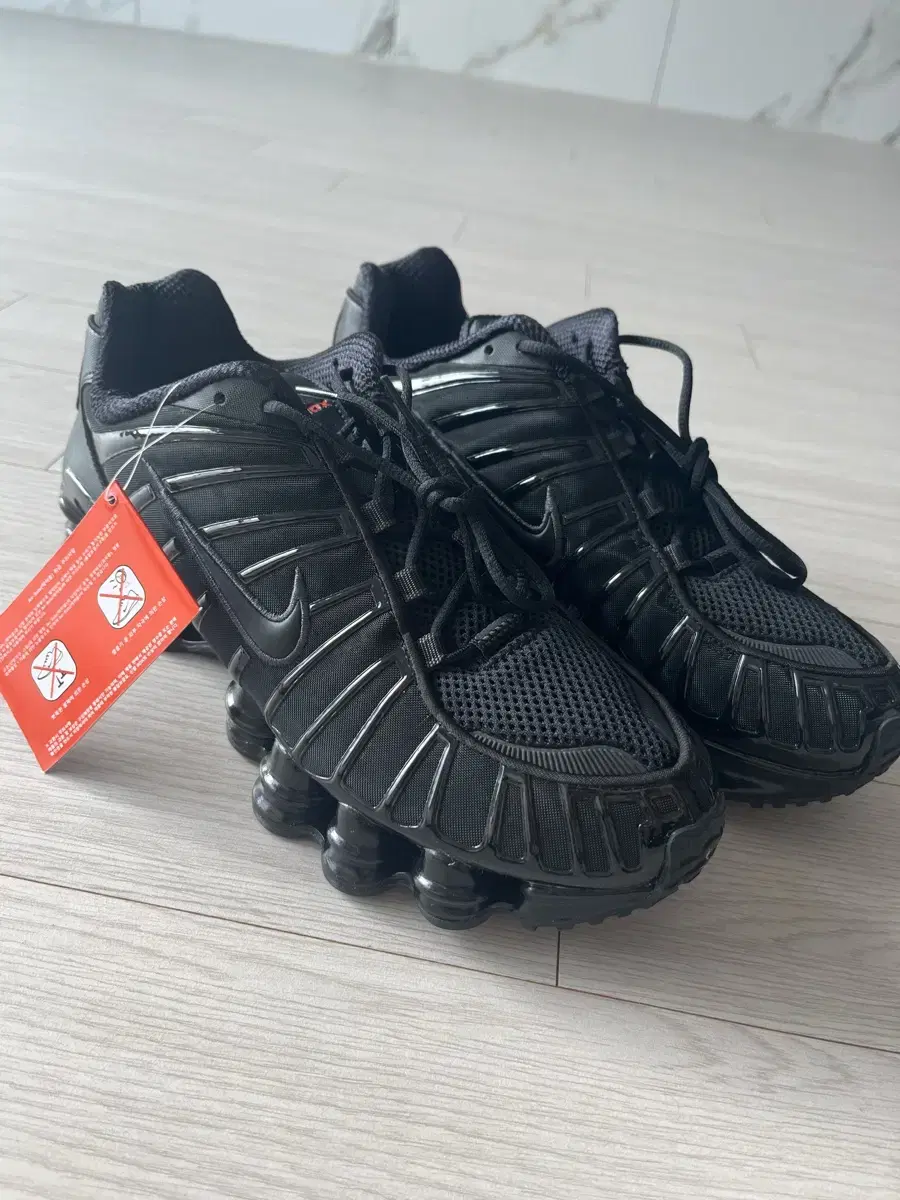 (W) Nike Shox TL Black and Max Orange