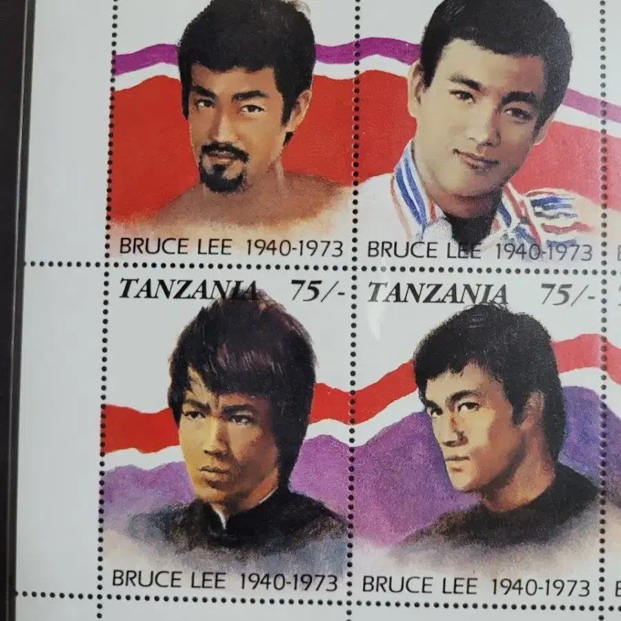 홍콩의 세계적인 무술스타 이소룡 우표  BRUCE LEE