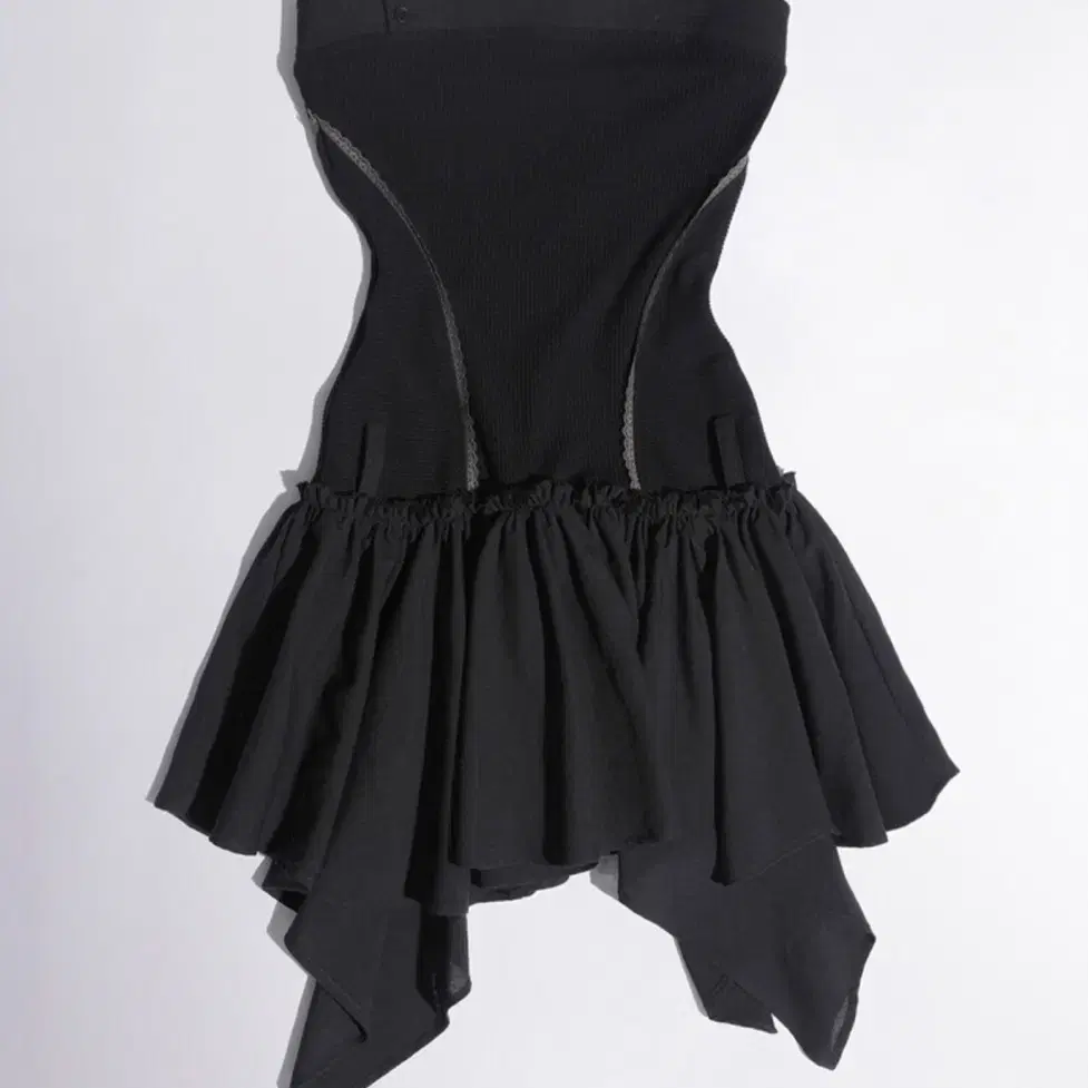 스컬프터 Tube Top Low Waist Dress Black L