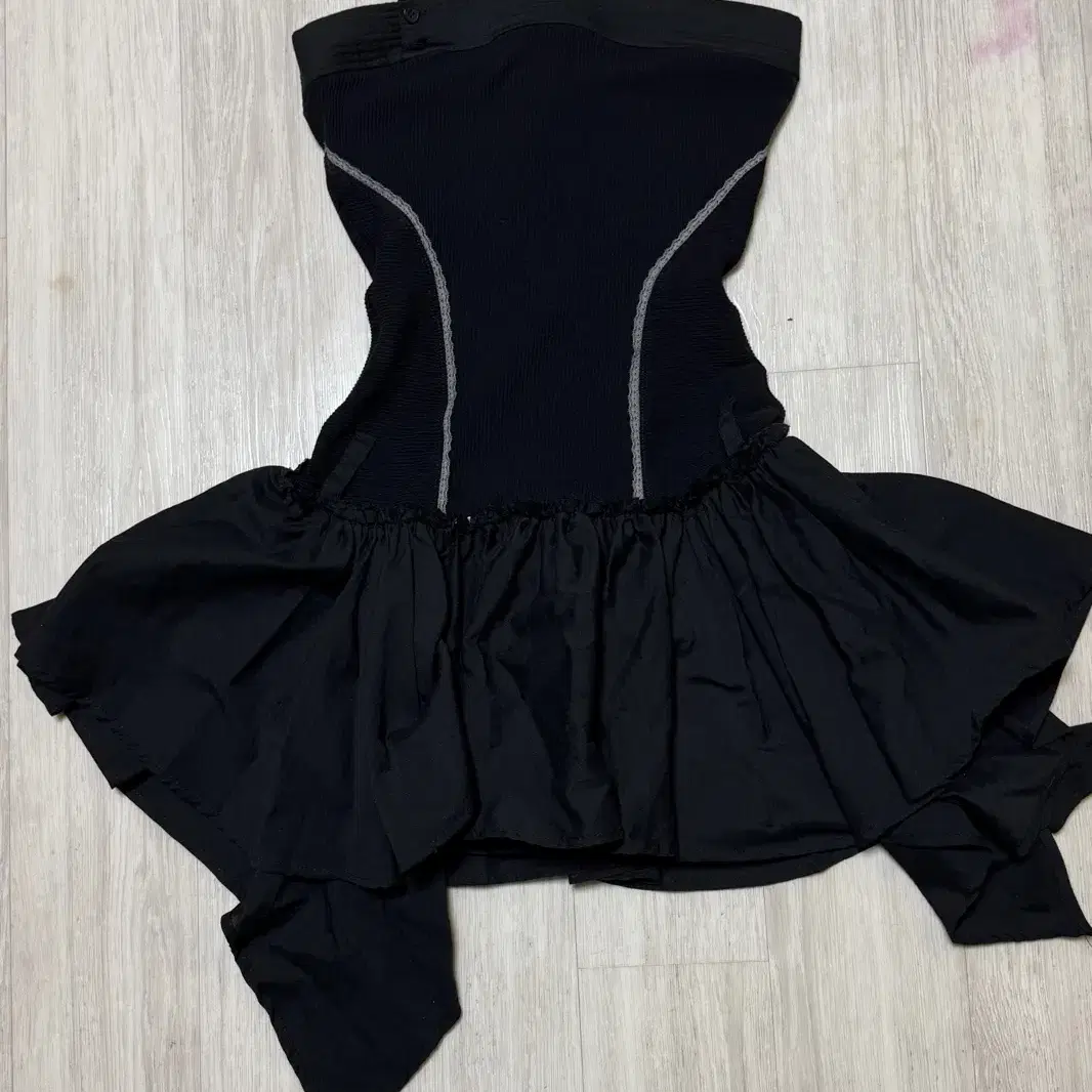 스컬프터 Tube Top Low Waist Dress Black L