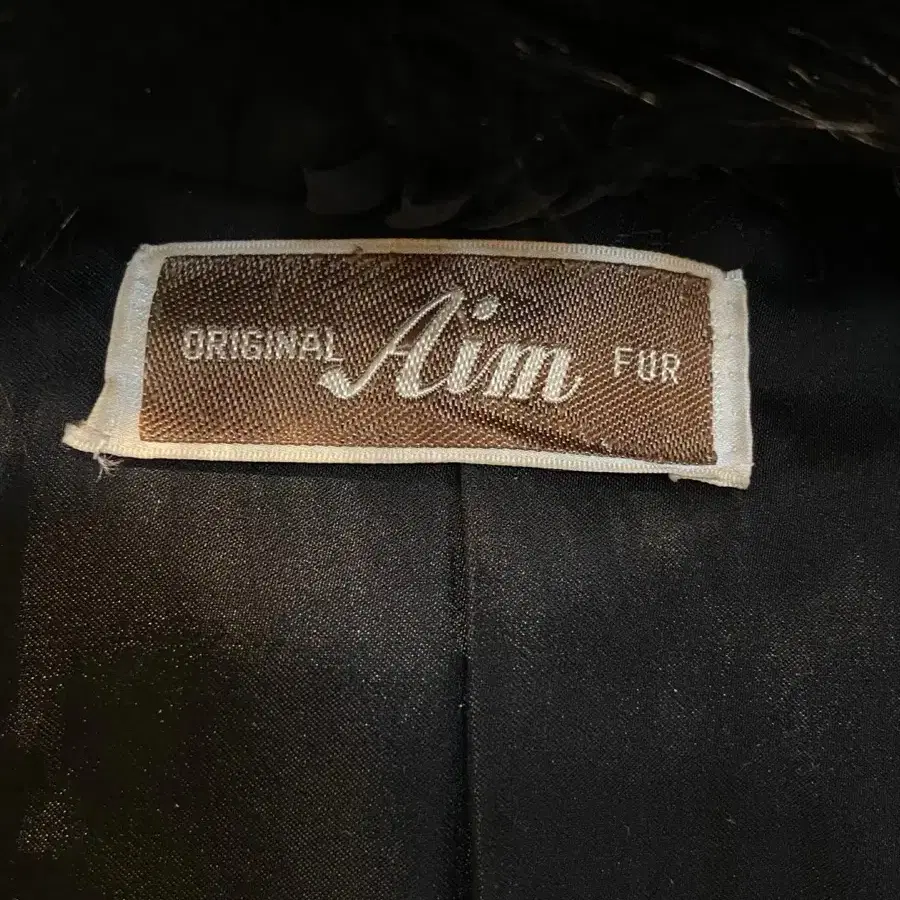 ORIGINAL Aim FUR 폭스퍼 트리밍 블랙 아스트라칸 맥스롱코트