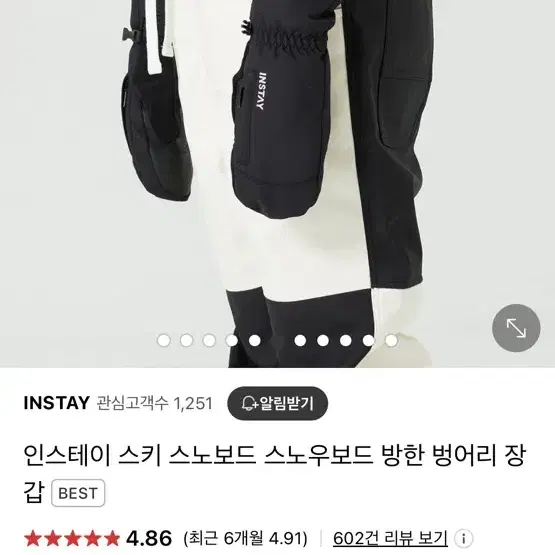 인스테이 보드장갑