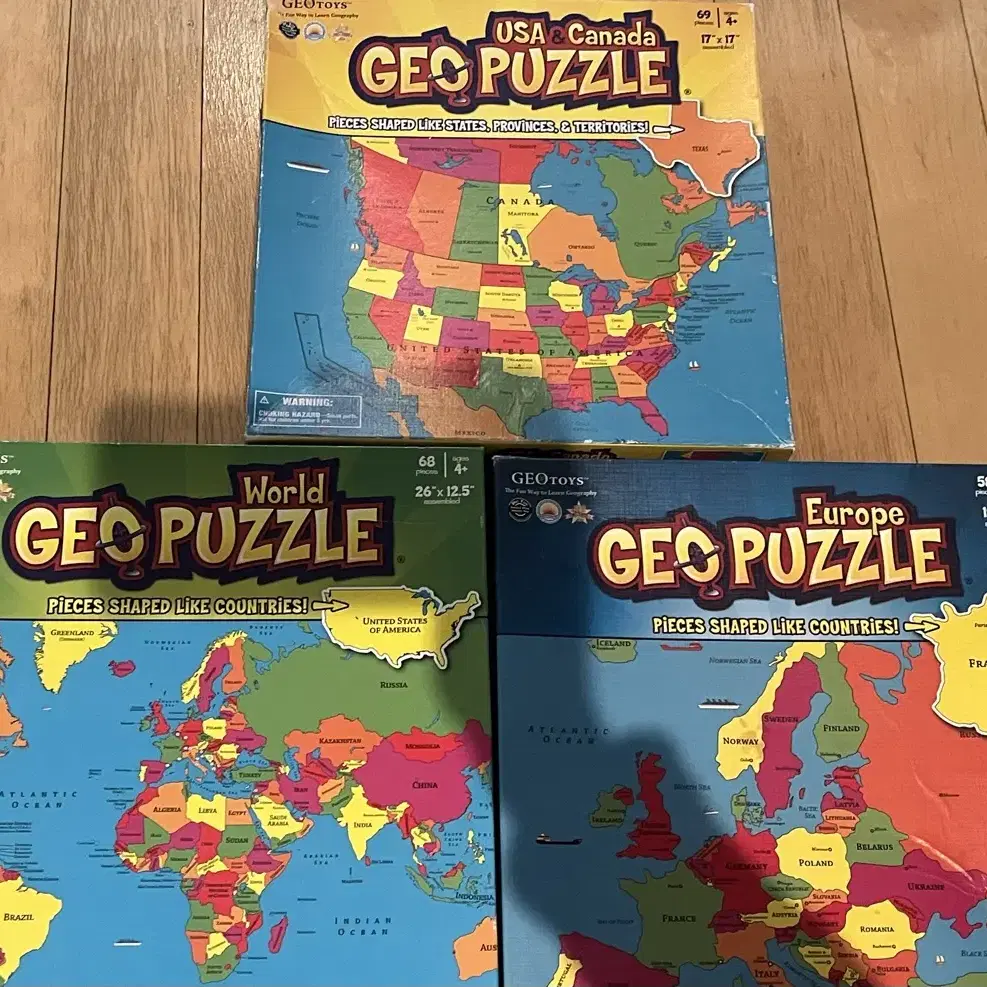 World Geo Puzzle 유럽 / 북미 / 세계지도 일괄판매