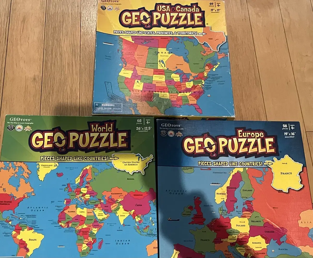 World Geo Puzzle 유럽 / 북미 / 세계지도 일괄판매