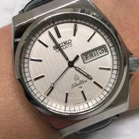 세이코 실버웨이브 데이데이트 쿼츠 시계 seiko silver wave