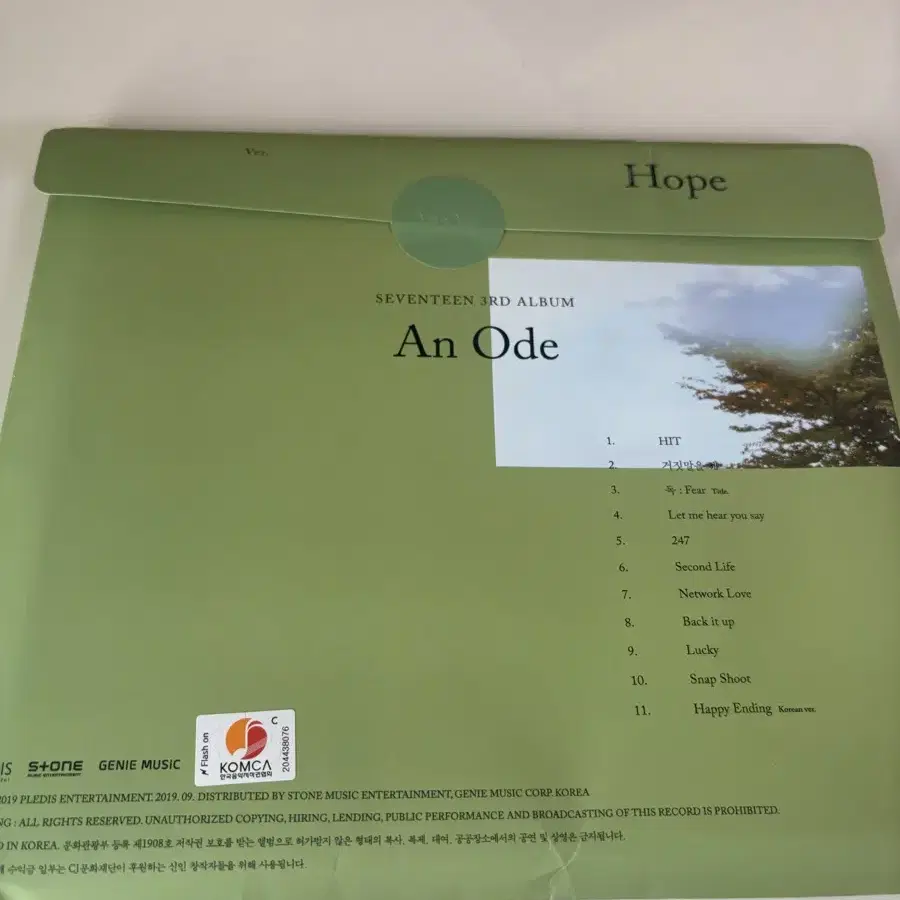 An ode Hope ver. 개봉앨범