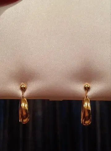 18K 금 귀찌 후프 타입 스크류 타입