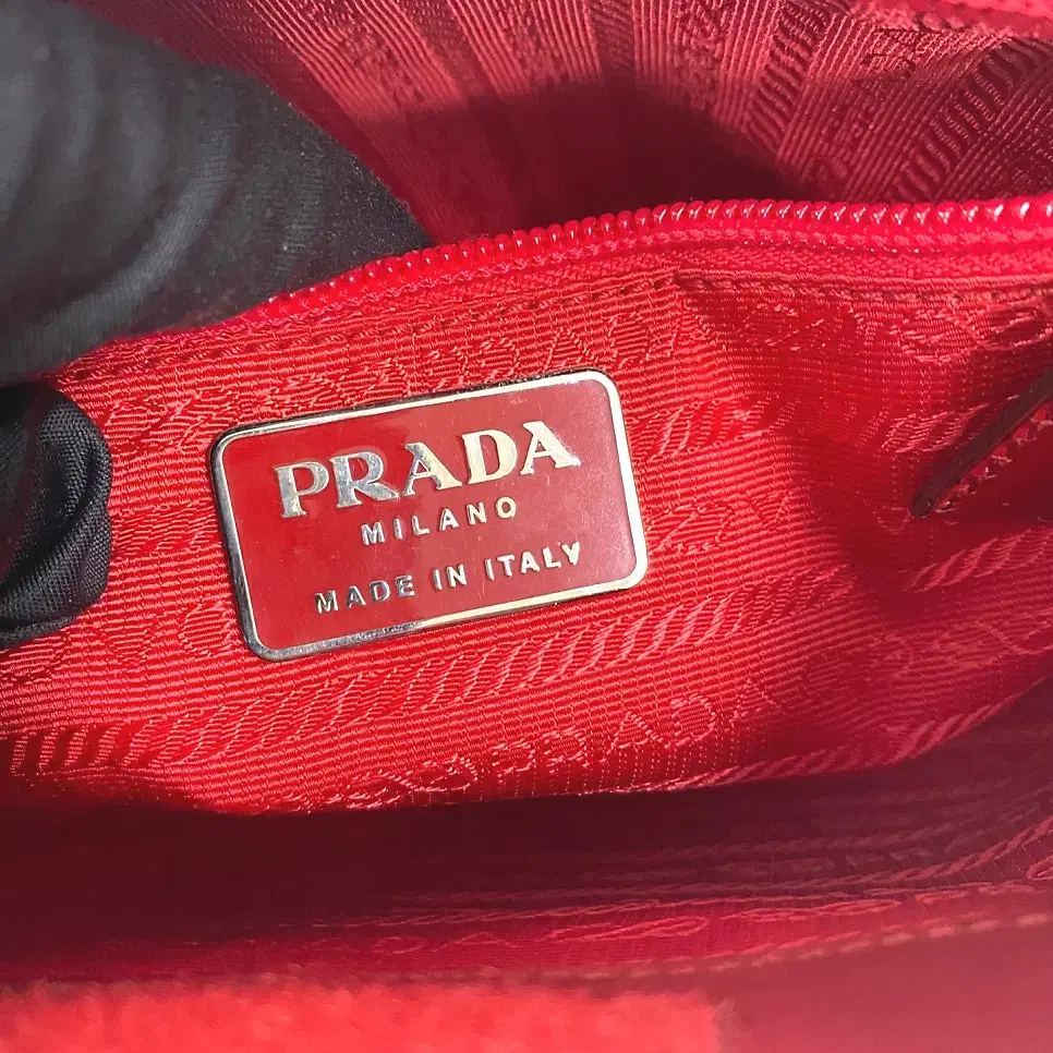 PRADA / 빈티지 프라다 삼각로고 캔버스 호보백 / 숄더백