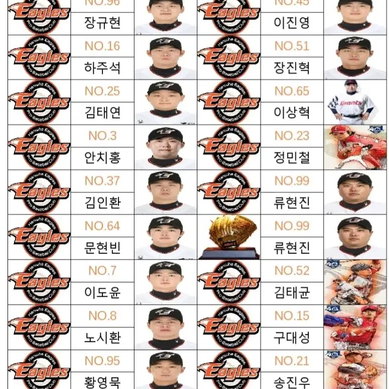 KBO 전구단 싸인볼 네임택(A4용지)이름표 제작 판매합니다