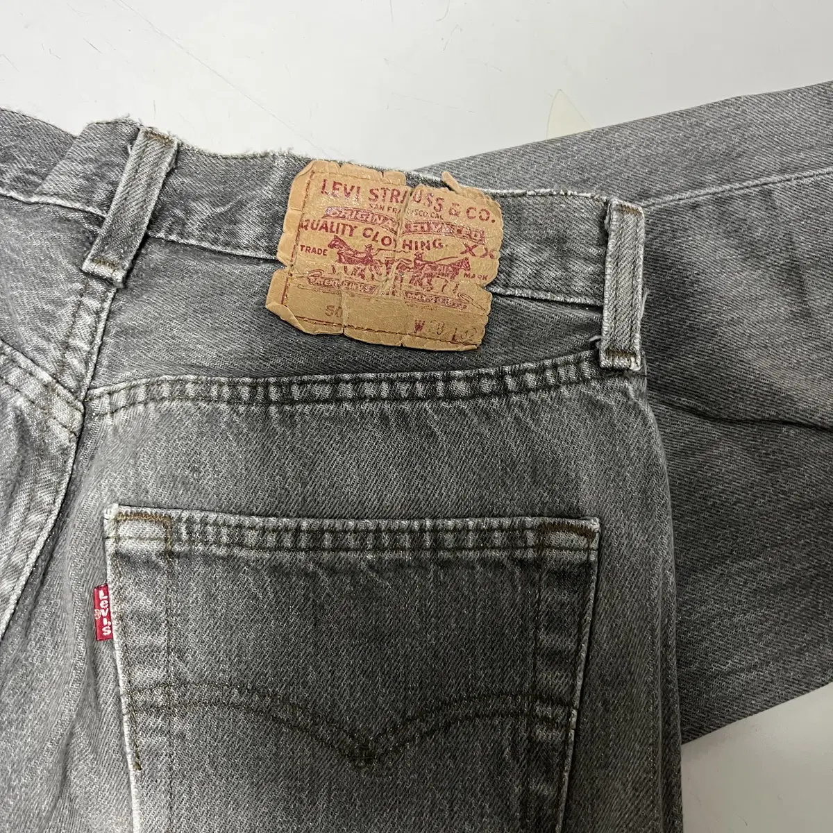 LEVIS 리바이스 501 흑청 그레이 데님팬츠(28)(USA)