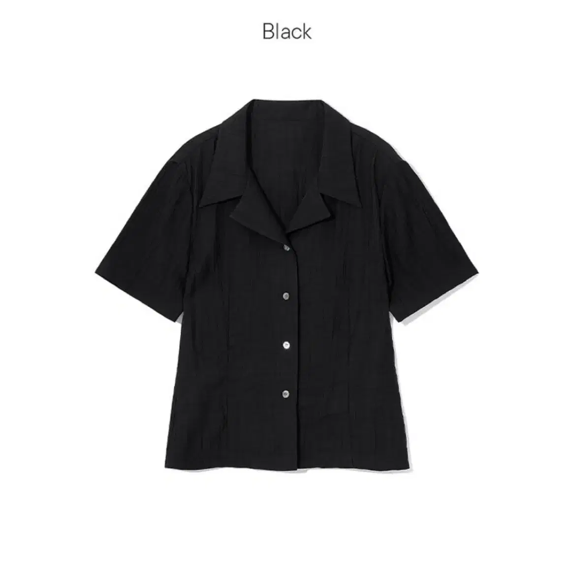 Ore 오어 Delphy Pleats Shirts 블랙