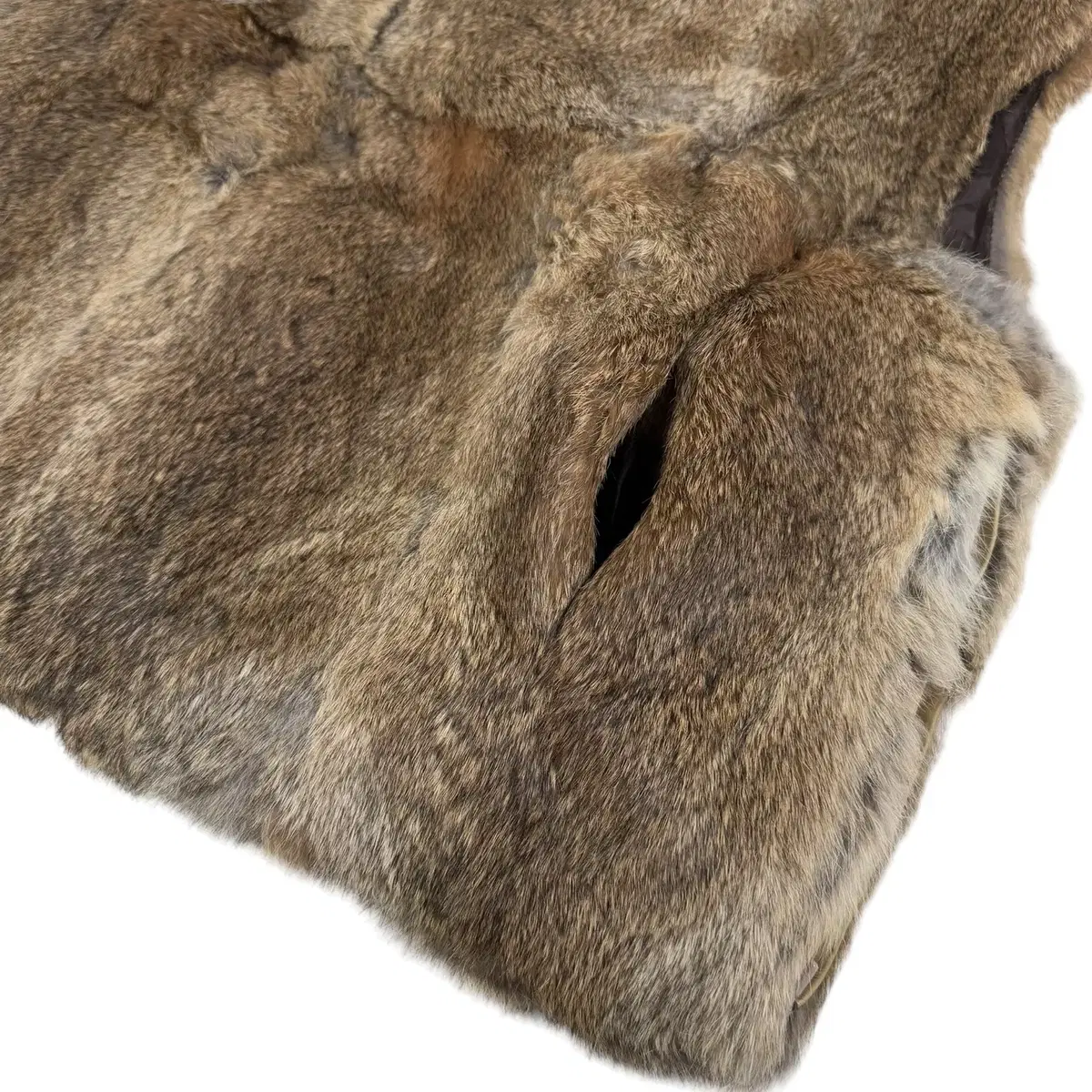 real fur 래빗퍼 베스트