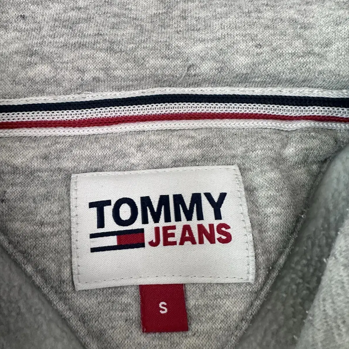 TOMMY JEANS 타미진 기모 후드티 그레이 S