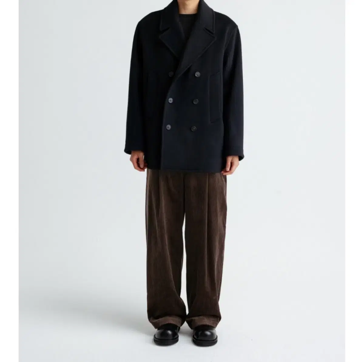 ESSENTIAL by EQL Oversized Peacoat Black sells