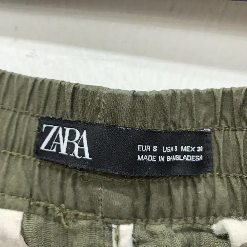 자라 ZARA 카키 코듀로이 밴딩바지 조거팬츠 free G01659