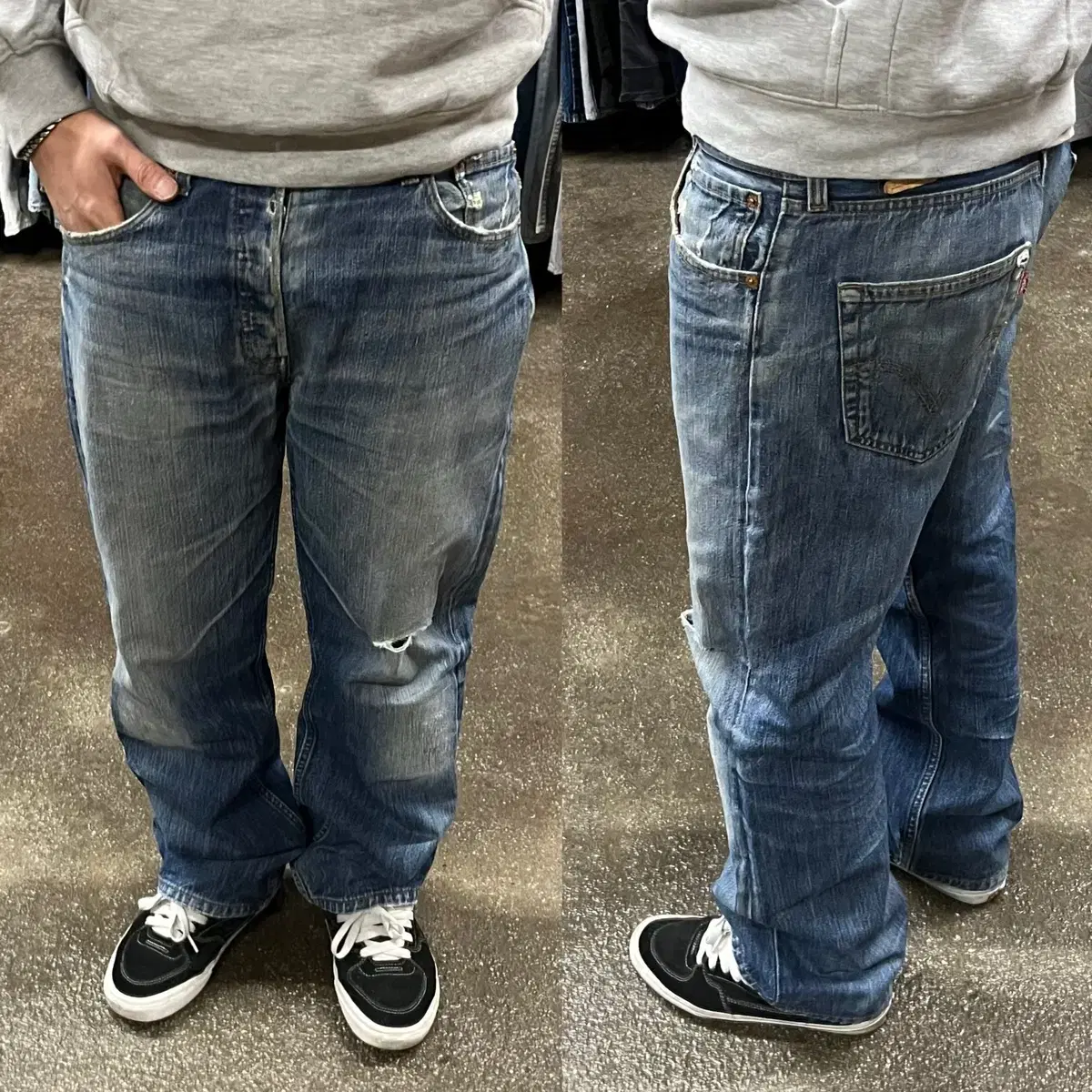 00s Levis501 데님 팬츠 (34)