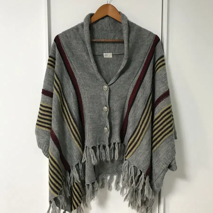 vintage stripe cape cardigan