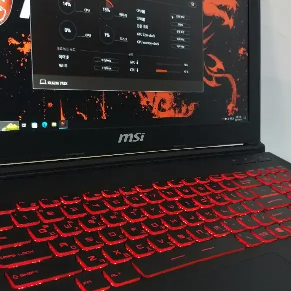 msi 게이밍 노트북 GL62M 7REX. GTX 1050TI / A급